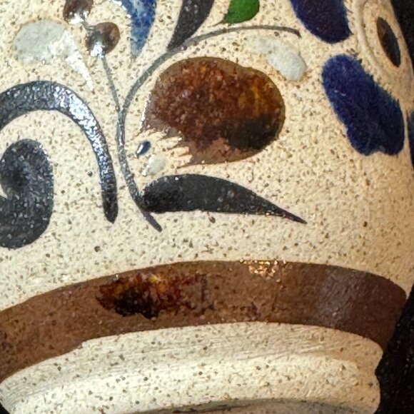 Vintage Tonala J. Campe Signed Mexican Pottery Flower Vase Lot Of 2 - Picture 6 of 10